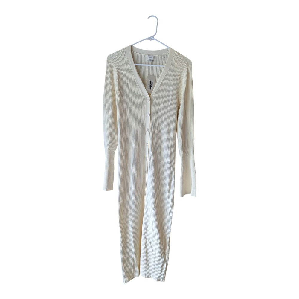 DR. Women's Bell Long‎ Sleeve Midi Sweater Dress - A New Day Cream S